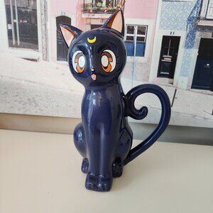 Anime Ceramic Cat Teapot - Sailor Moon Luna - Purple